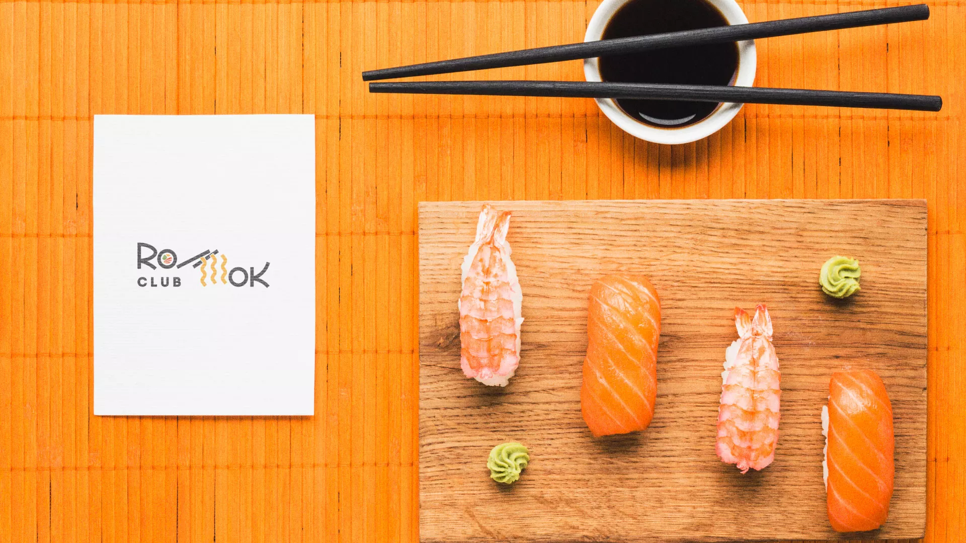 Создание логотипа суши-бара «Roll Wok Club» в Полысаево